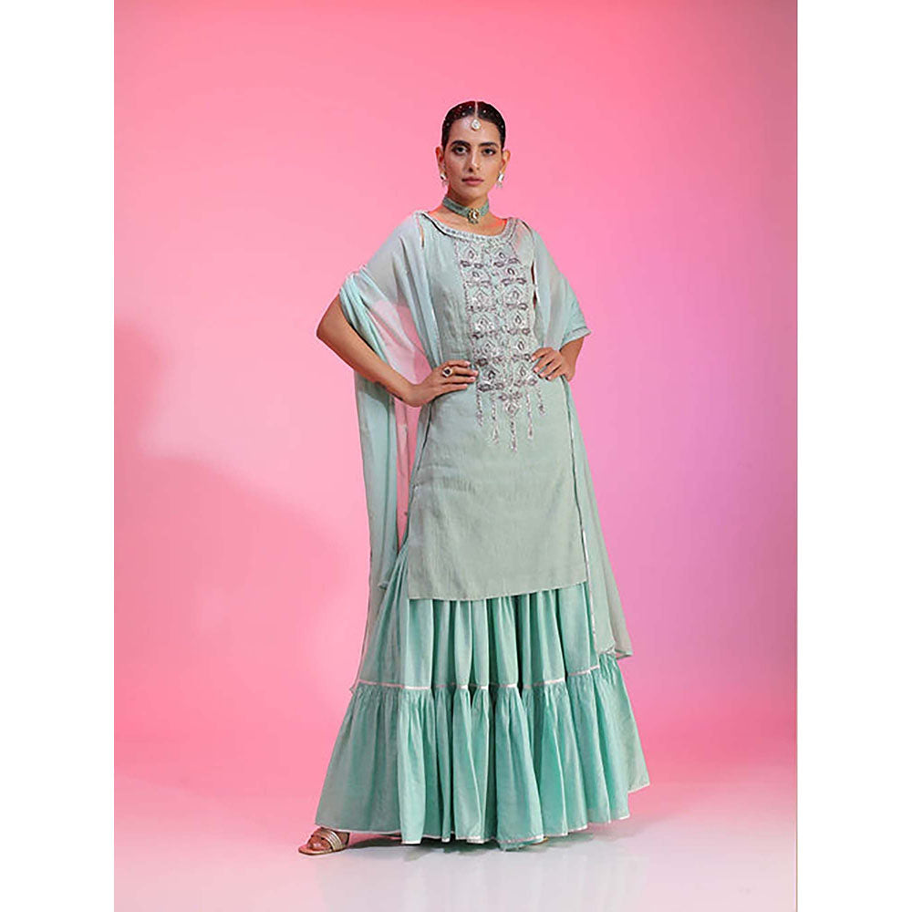 Kudi Pataka Designs Nadira/Aq Kurta with Sharara and Dupatta