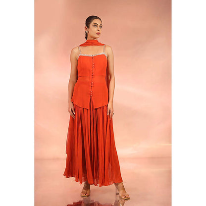 Kudi Pataka Designs Rumi Kurti with Palazzo and Dupatta