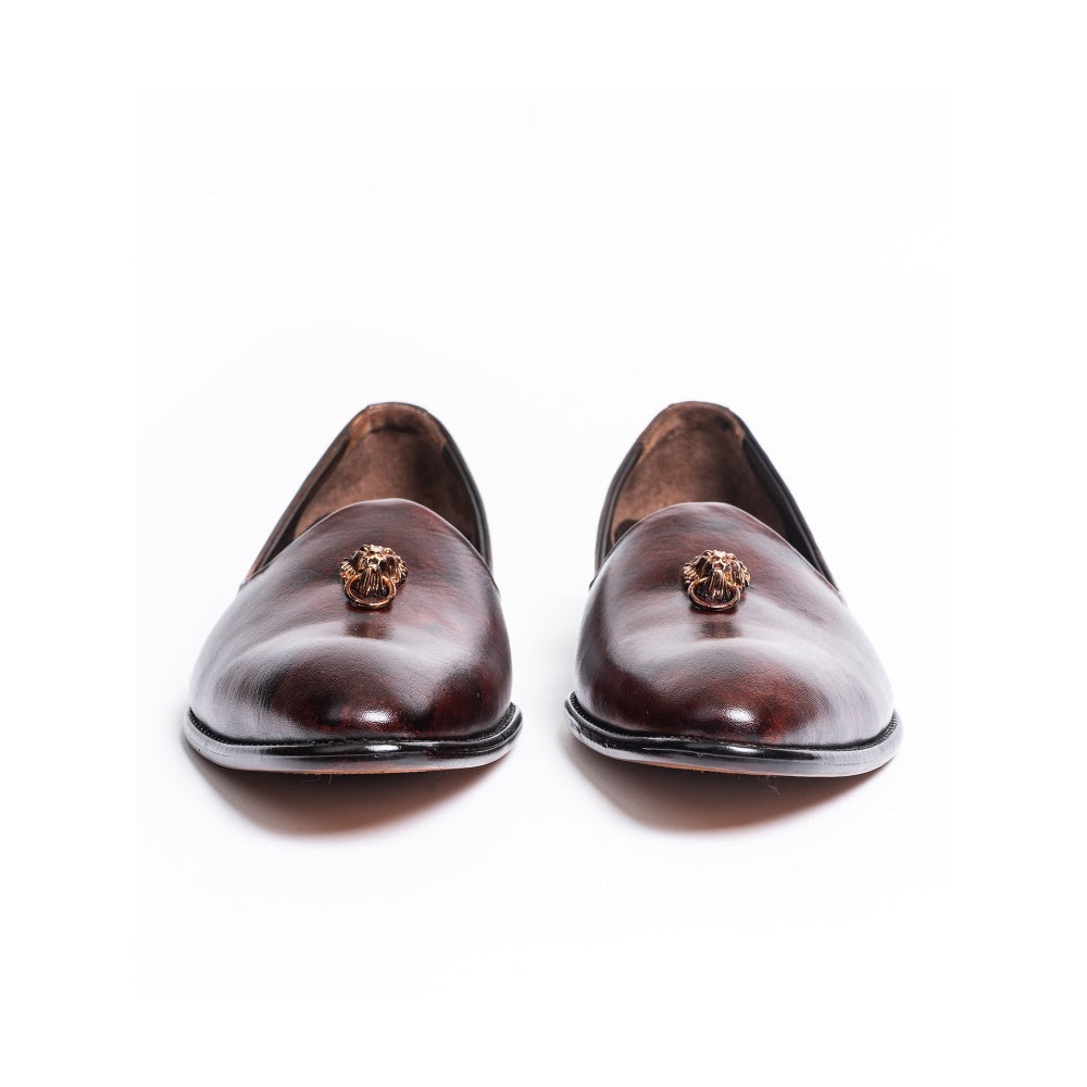 Kavith Sainaani Brown Patina Ornament Juttis