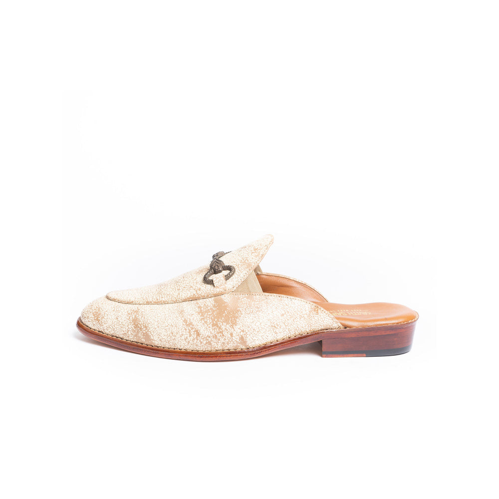 Kavith Sainaani White Distressed Mules