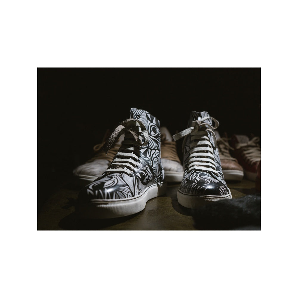 Kavith Sainaani Printed Eye Bow Sneakers