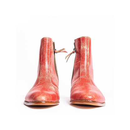 Kavith Sainaani Red Distressed Boots