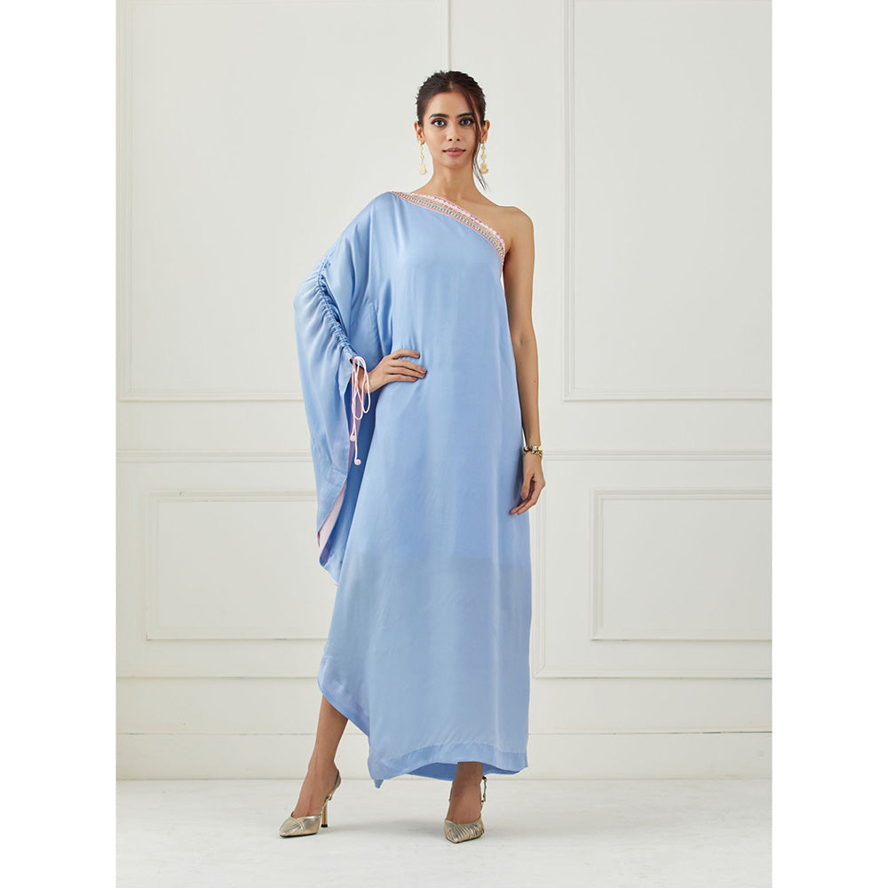 Label Nitika Moon Blue One Shoulder Dress