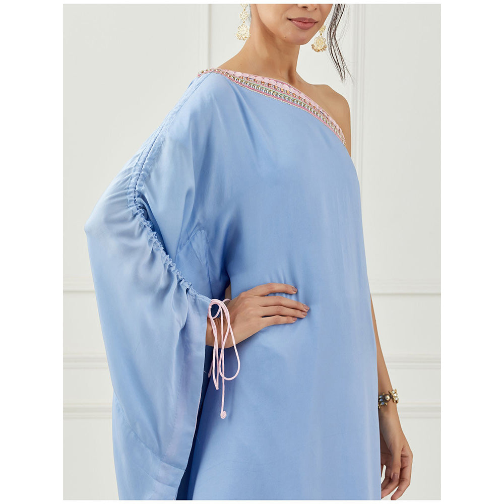 Label Nitika Moon Blue One Shoulder Dress