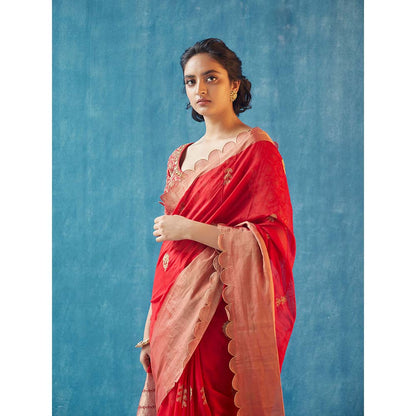 Label Earthen Nalini Saree with Stitched Blouse
