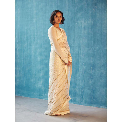 Label Earthen Indu Saree with Stitched Blouse