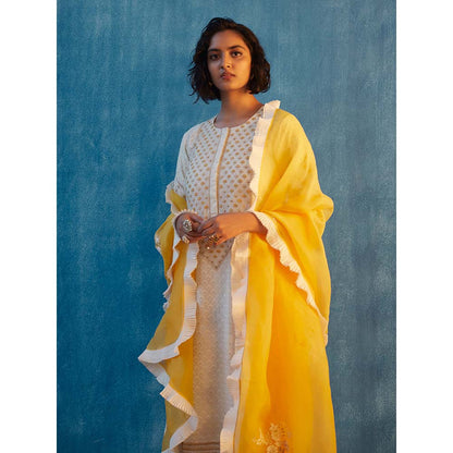 Label Earthen Sneha Kurta with Pant & Dupatta (Set of 3)