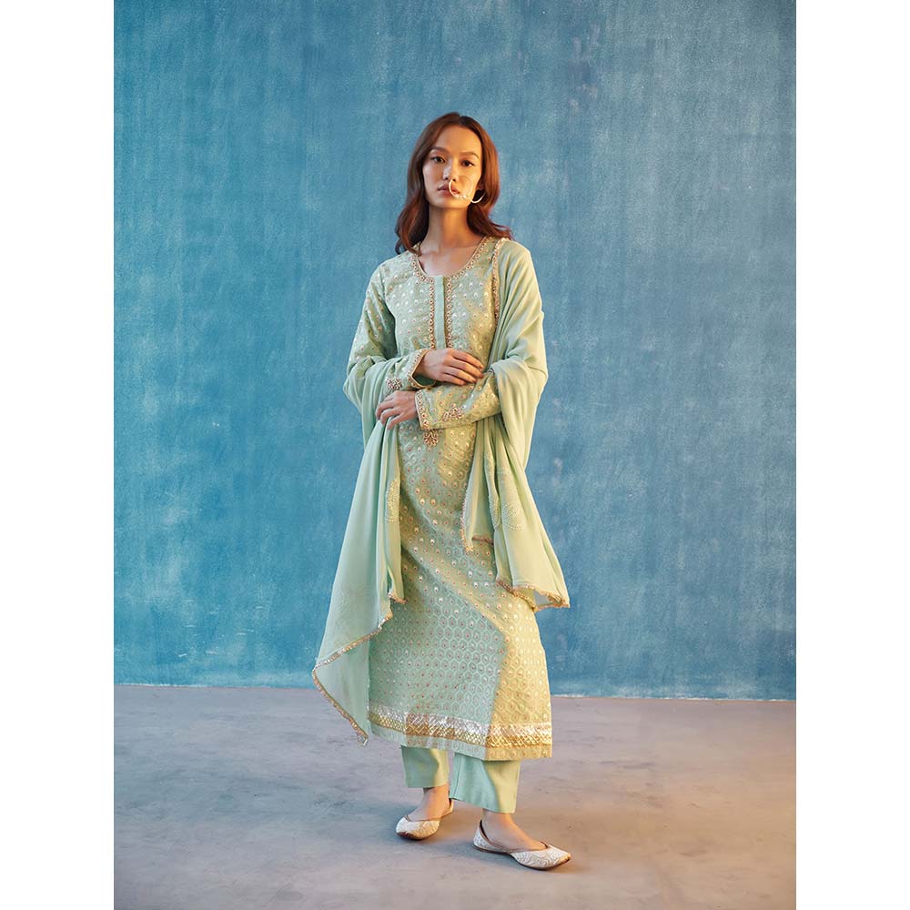 Label Earthen Madhulika Kurta with Pant & Dupatta (Set of 3)