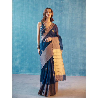 Label Earthen Neema Saree with Stitched Blouse