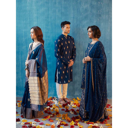 Label Earthen Neema Saree with Stitched Blouse