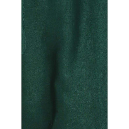 Label Earthen Women Green Embroidered Kurta with Pant & Dupatta (Set of 3)