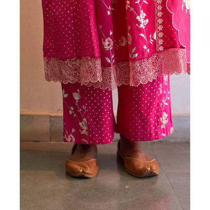 Label Earthen Gulabi Chameli Kurta Pant with Dupatta (Set of 3)