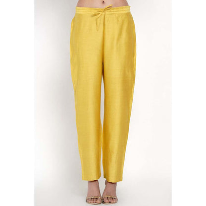 Label Earthen Peetambari Zarad Zari Embroidered Kurta Pant with Dupatta (Set of 3)