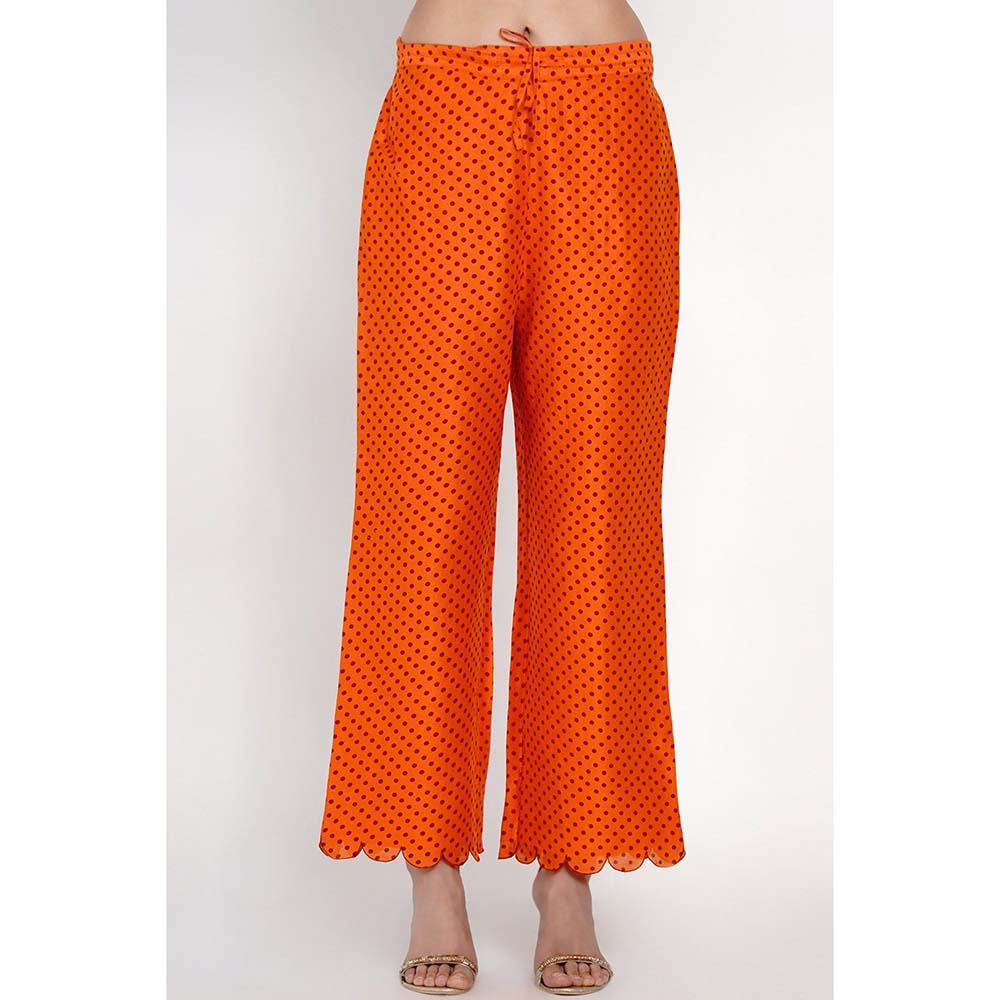 Label Earthen Kesar Dhari Silk Kurta with Pant & Dupatta (Set of 3)