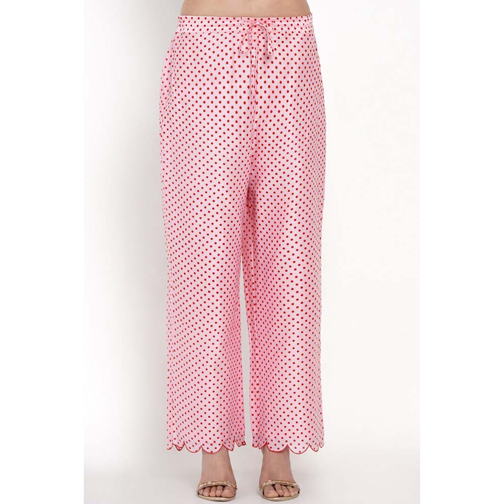 Label Earthen Gulab Resham Stripe Kurta Pant with Dupatta (Set of 3)