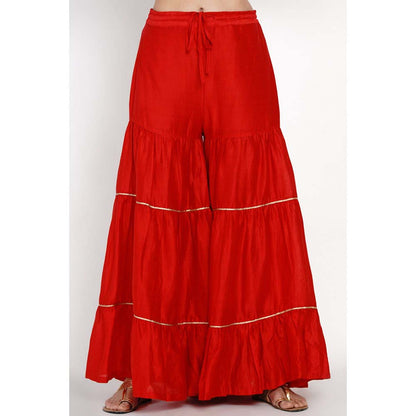 Label Earthen Oorja Embroidered Kurta with Sharara (Set of 2)
