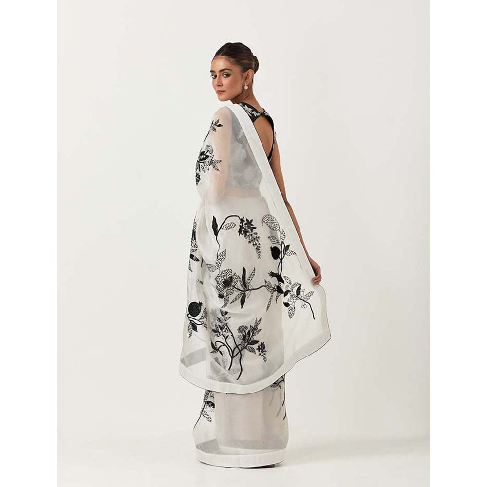 Label Earthen Madhu Bala Saree & with Stitched Blouse