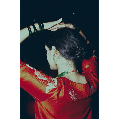 Label Earthen Laal Sunahri Embroidered Kurta Pant with Dupatta (Set of 3)