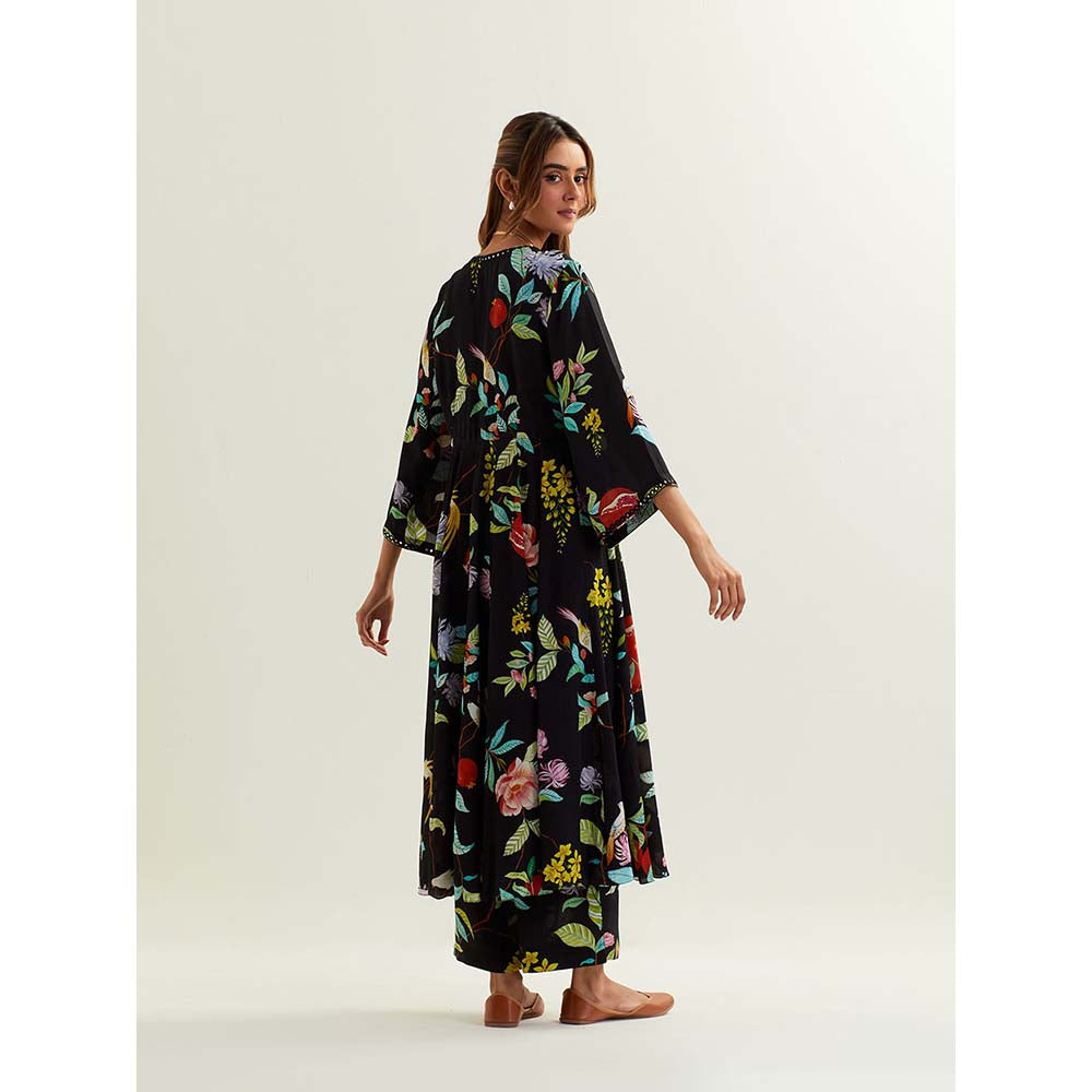 Label Earthen Black Citala Kurta with Pant (Set of 2)