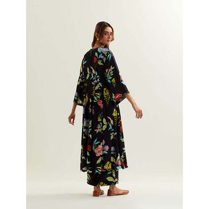 Label Earthen Black Citala Kurta with Pant (Set of 2)