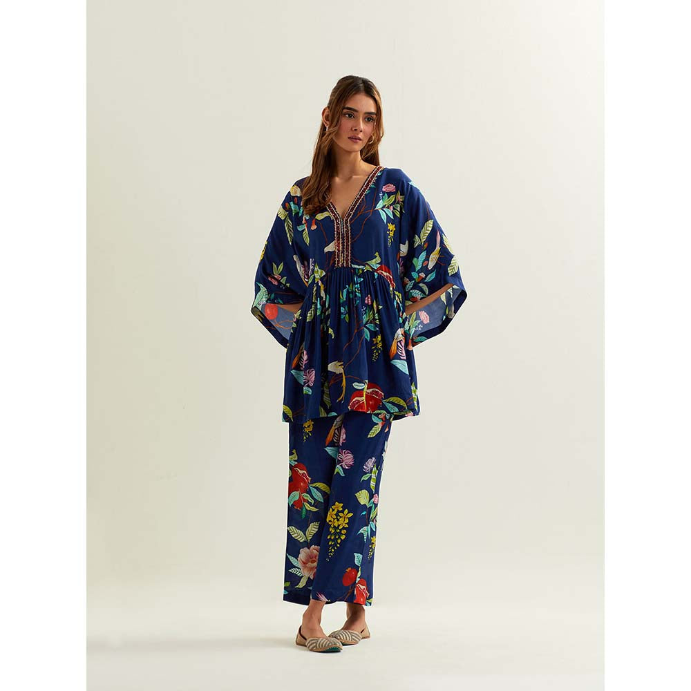Label Earthen Blue Izar Co-Ord (Set of 2)
