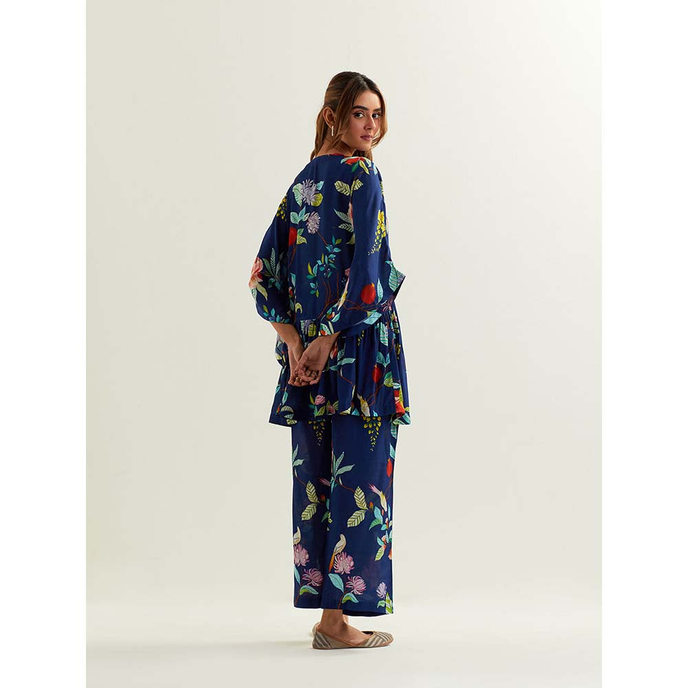 Label Earthen Blue Izar Co-Ord (Set of 2)