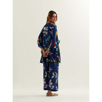 Label Earthen Blue Izar Co-Ord (Set of 2)