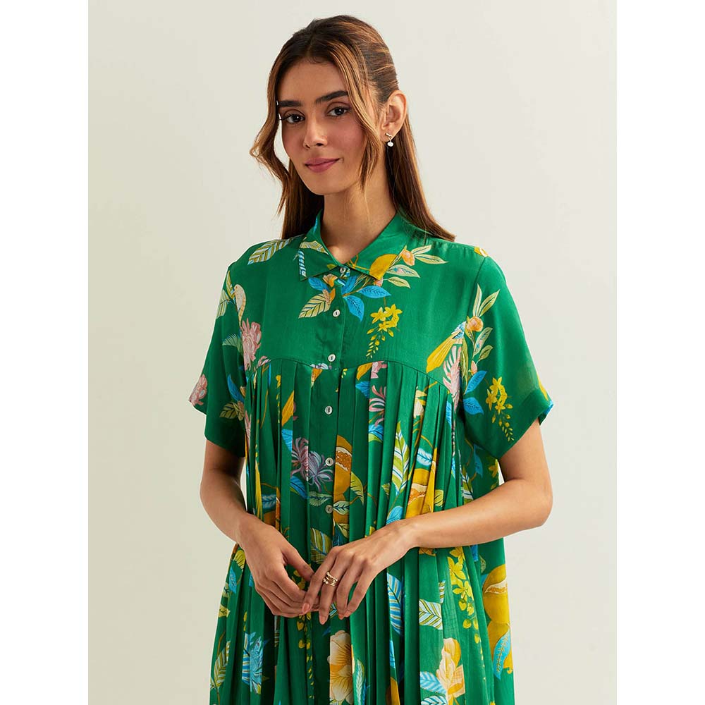 Label Earthen Green Rana Co-Ord (Set of 2)