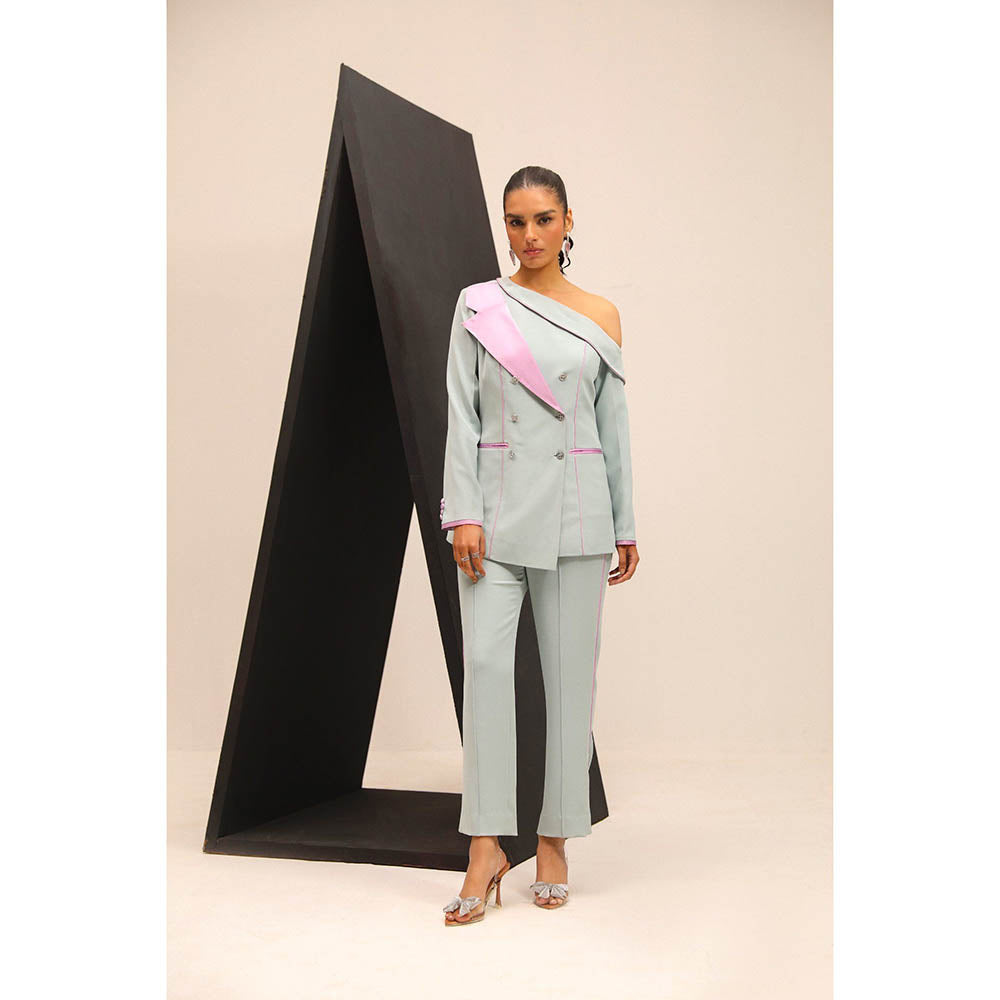 Label Deepika Nagpal Aqua Elora Co-Ord (Set of 2)