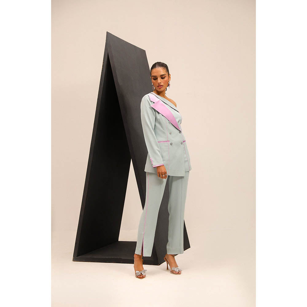 Label Deepika Nagpal Aqua Elora Co-Ord (Set of 2)