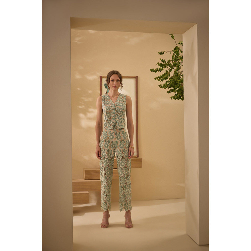 Label Deepika Nagpal Green Love Co-Ord (Set of 2)