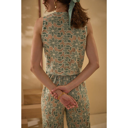 Label Deepika Nagpal Green Love Co-Ord (Set of 2)