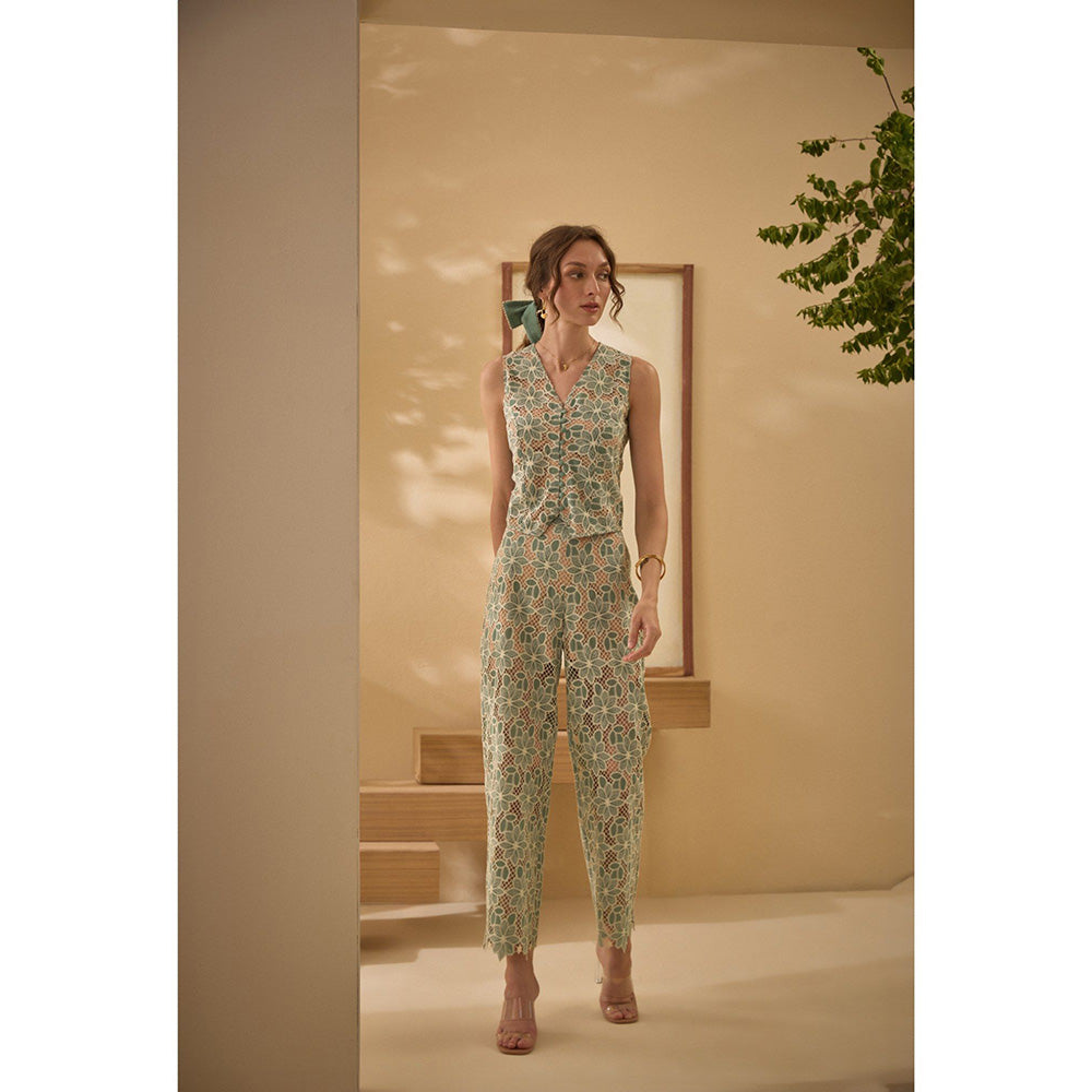 Label Deepika Nagpal Green Love Co-Ord (Set of 2)