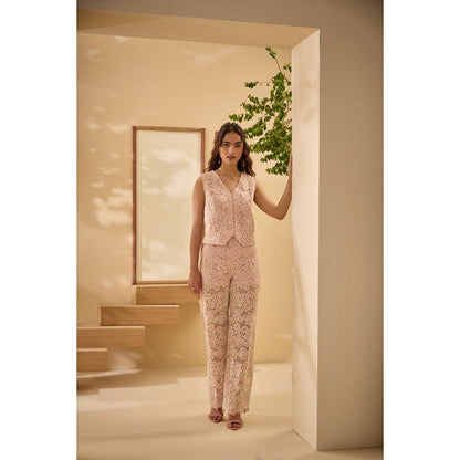 Label Deepika Nagpal Pink Love Co-Ord (Set of 2)