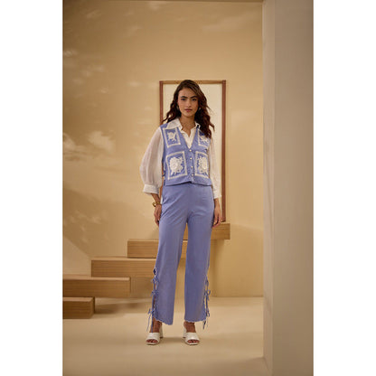 Label Deepika Nagpal Purple Alexis Co-Ord (Set of 3)