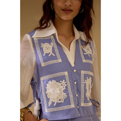 Label Deepika Nagpal Purple Alexis Co-Ord (Set of 3)