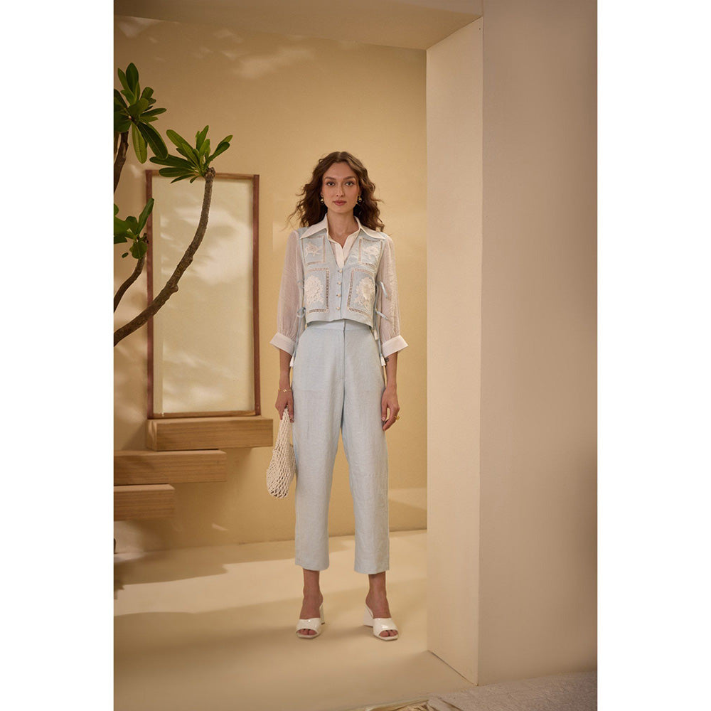 Label Deepika Nagpal Blue Genie Co-Ord (Set of 3)