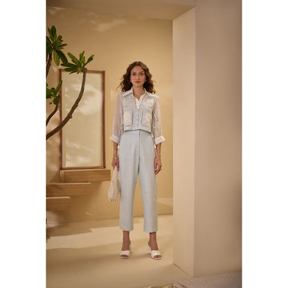 Label Deepika Nagpal Blue Genie Co-Ord (Set of 3)