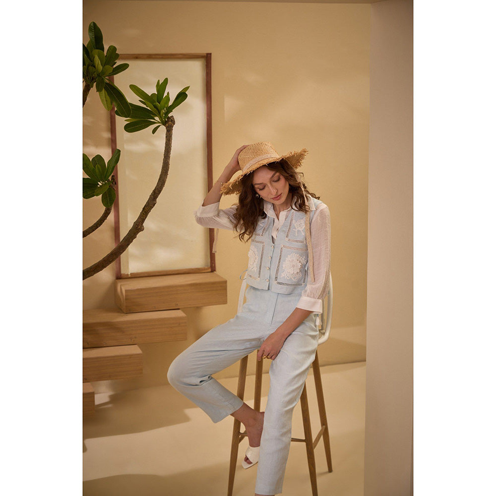 Label Deepika Nagpal Blue Genie Co-Ord (Set of 3)