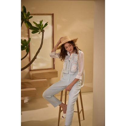 Label Deepika Nagpal Blue Genie Co-Ord (Set of 3)