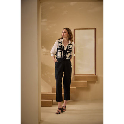 Label Deepika Nagpal Black Genie Co-Ord (Set of 3)