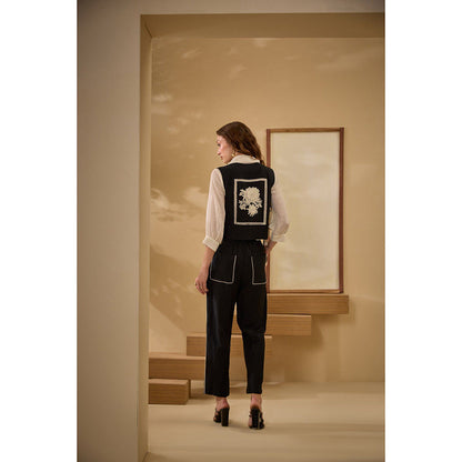 Label Deepika Nagpal Black Genie Co-Ord (Set of 3)