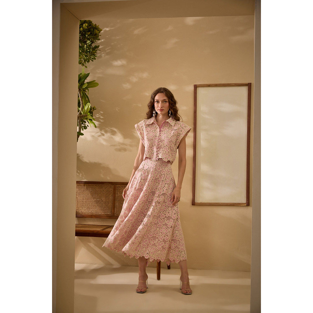 Label Deepika Nagpal Pink Nina Co-Ord (Set of 2)