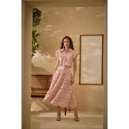 Label Deepika Nagpal Pink Nina Co-Ord (Set of 2)
