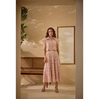 Label Deepika Nagpal Pink Nina Co-Ord (Set of 2)