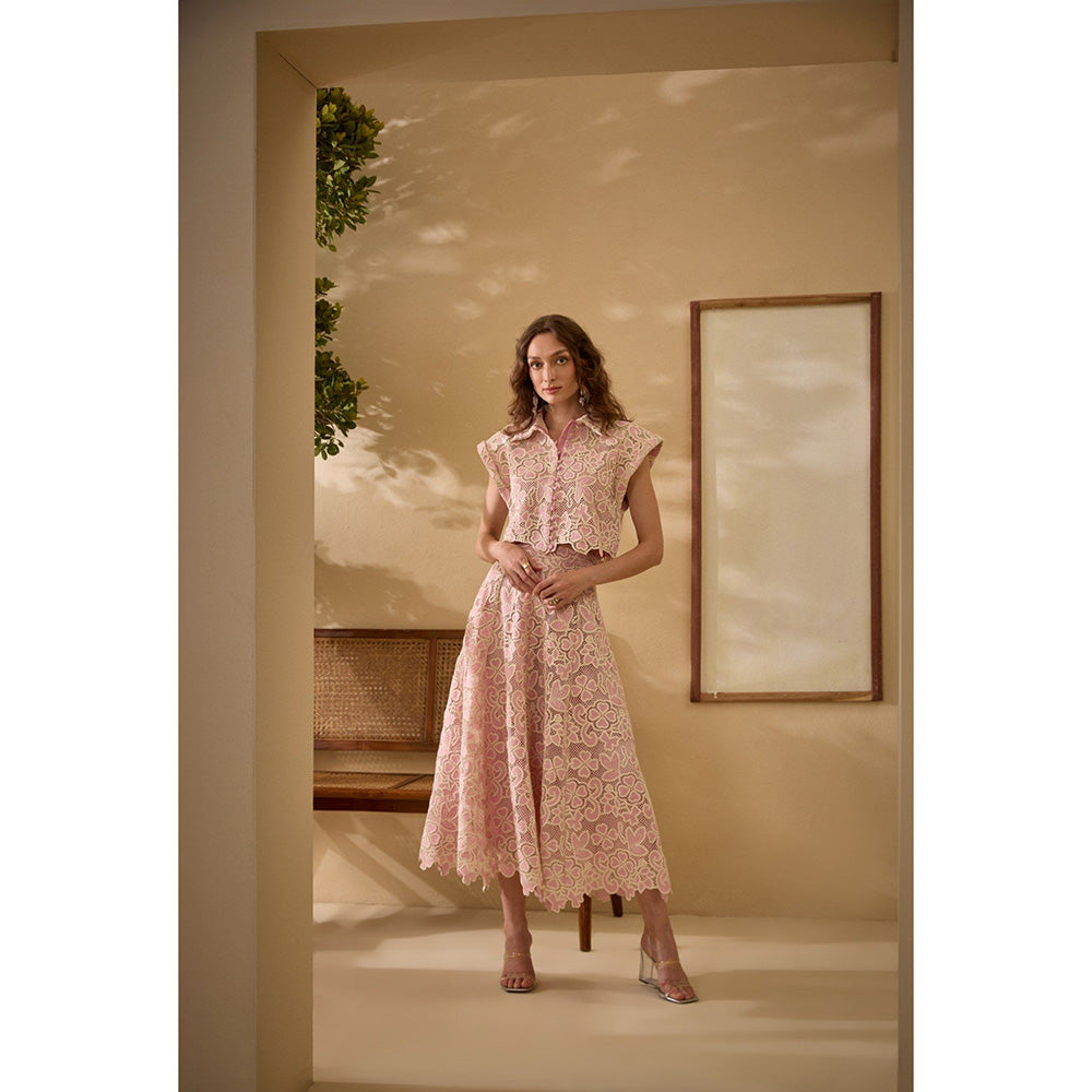 Label Deepika Nagpal Pink Nina Co-Ord (Set of 2)