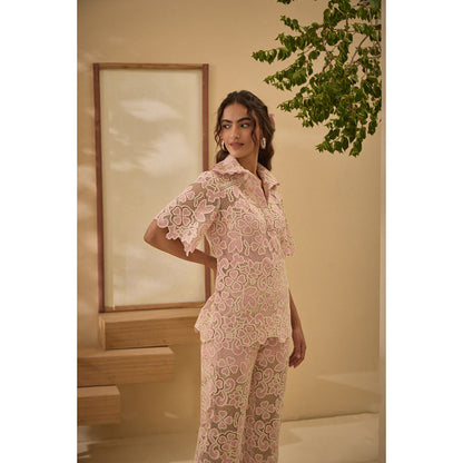Label Deepika Nagpal Pink Rae Co-Ord (Set of 3)