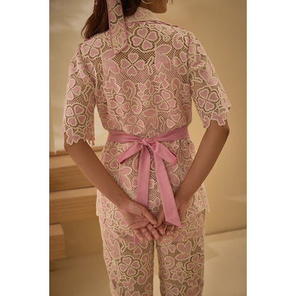 Label Deepika Nagpal Pink Rae Co-Ord (Set of 3)