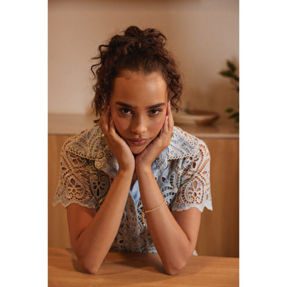 Label Deepika Nagpal Blue Dress with Slip and Belt (Set of 3)