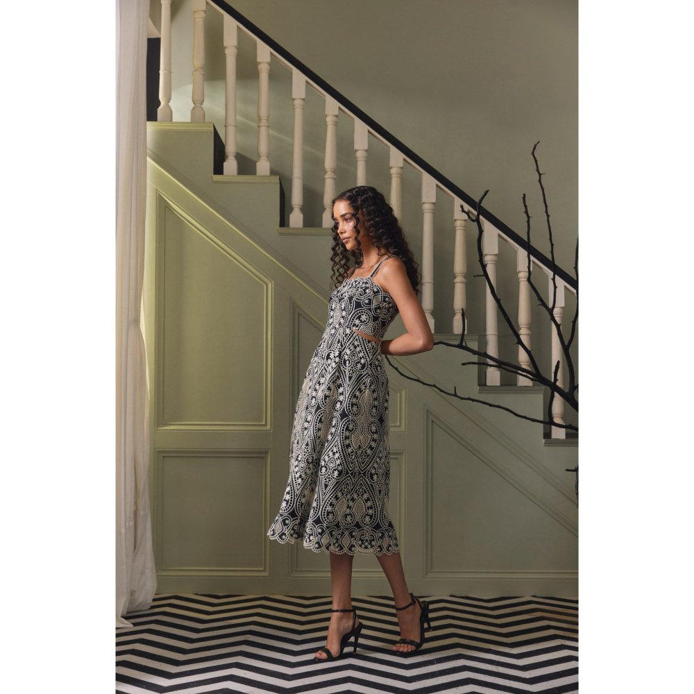 Label Deepika Nagpal Black Audrey Dress